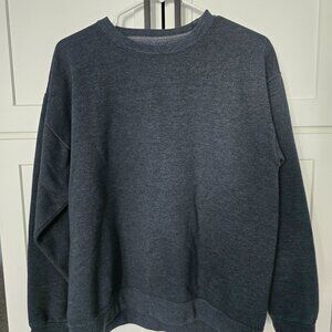 Crew Neck Sweatshirt Sz L Blank Fruit Of The Loom Heavyweight Grey Gray Unisex